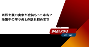 西野七瀬の実家が金持ちって本当？妊娠中の噂や夫との馴れ初めまで